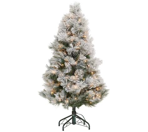 Bethlehem Lights 5' Incandescent Flocked Pine Christmas Tree - QVC.com