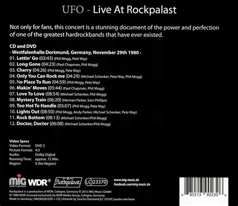 Ufo Live At Rockpalast Cd Dvd Music In Germany Mig