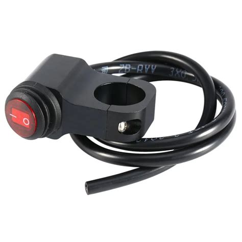 Nero Universale 12V 16A Moto Impermeabile Manubrio Faro Fendinebbia