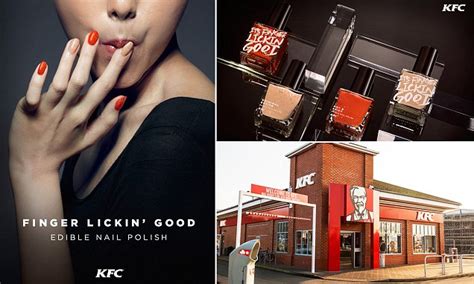 Kfc Launches A Line Of Edible Nail Polish That Tastes Like Its Fried Chicken Daily Mail Online