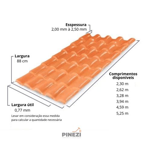 Telha Pvc Terracota Lux Telhas M X M Pinezi Reforma E Constru O