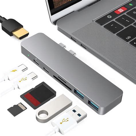 ADAPTER HUB PRZEJŚCIÓWKA USB C USB THUNDERBOLT HDMI 4K DO MACBOOK PRO