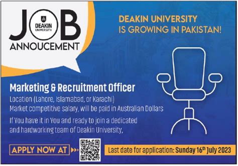 Job Announcement At Deakin University 2024 Job Advertisement Pakistan