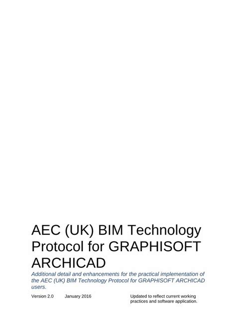 Pdf Aec Uk Bim Technology Protocol For Graphisoft Archicad