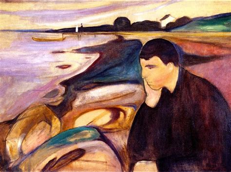 Melancholy Edvard Munch Jappe On The Beach Hand Painted Oil