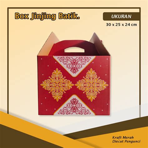 Jual Kardus Box Parcel Batik Uk 30 X 25 X 24 Cm Parcelbox Boxjinjing