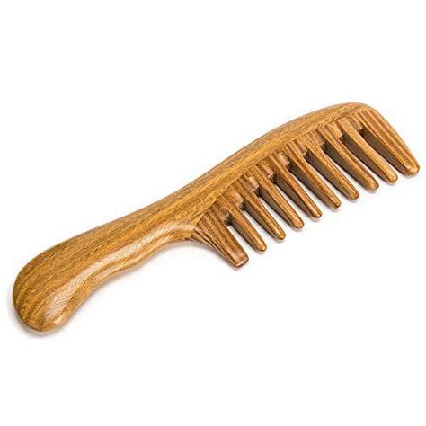 Onedor Handmade 100 Natural Green Sandalwood Hair Combs Anti Static Sandalwood Scent Natural