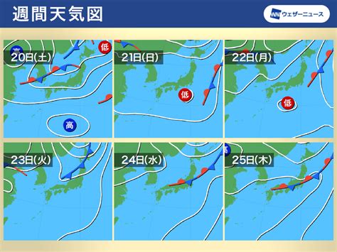 週間天気予報 週末や来週中頃に広く雨 短い周期で天気変化 8月21日日～27日土 ウェザーニュース