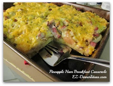 Pineapple Ham Breakfast Casserole