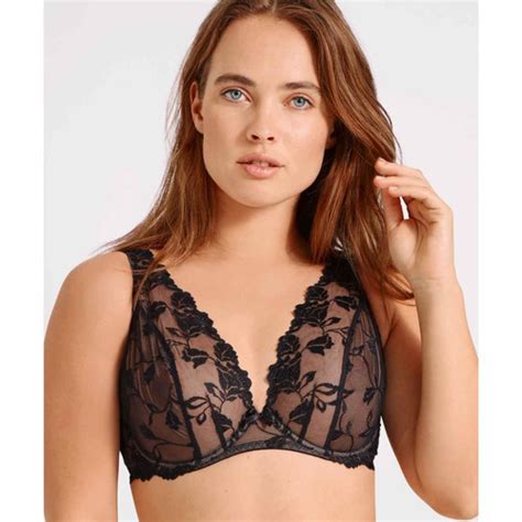 Soutien Gorge Plongeant Armatures Noir Aubade Softessence Aubade