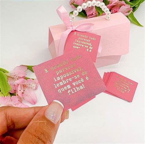 un Mini Cartão Hot Stamping Filha Coleção Bíblica Luli Paper