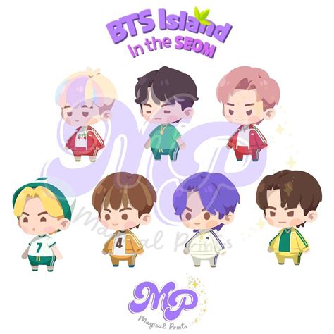 Bts Island In The Seom Butter Digital Stickers Png Files Etsy