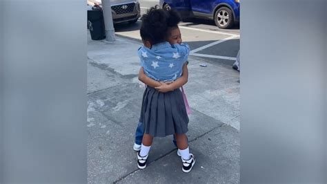 Video Young Girls Hugging After Not Seeing Each Other In Years Is The