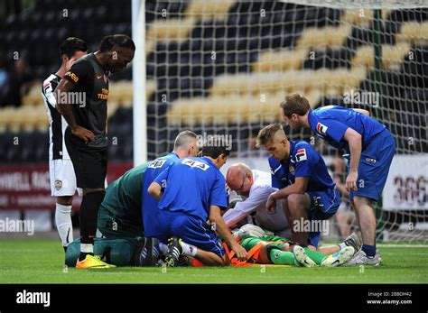 Galatasarays Didier Drogba Looks On Concerned After Notts County