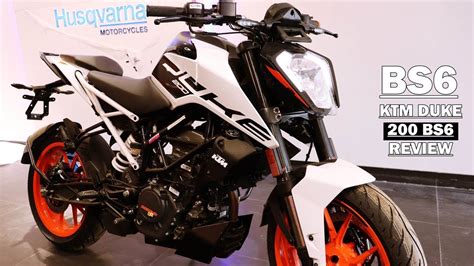 2022 New Model Ktm Duke 200 Bs6 White Color Detailed Review Youtube