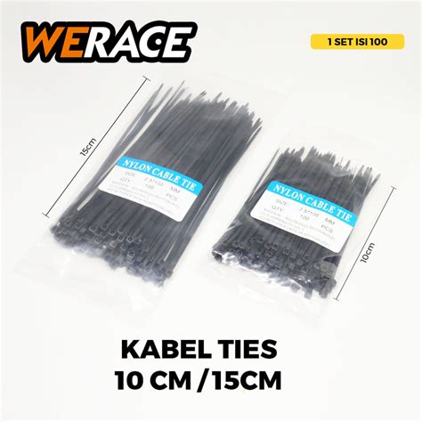 Jual KABEL TIES TALI TIES NYLON HITAM 2 5MM 10CM 15CM TEBAL DAN KUAT