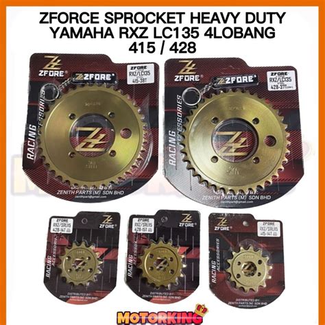 Sprocket Zforce Yamaha Lobang Rxz Lc Heavy Duty Tahan