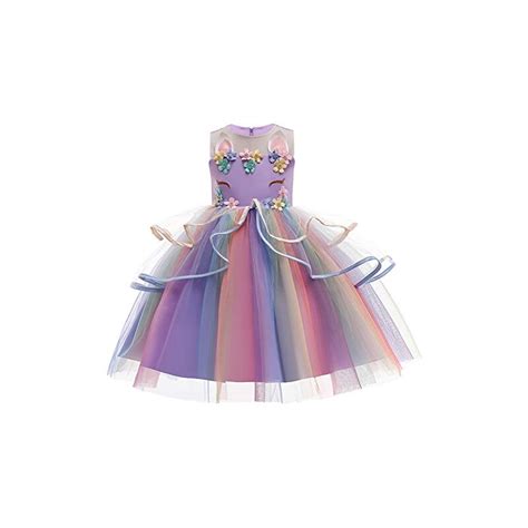 Ibtom Castle Costume Da Unicorno Con Corno Vestito Elegante Da Ragazza