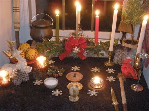 Pagan Yule Altar