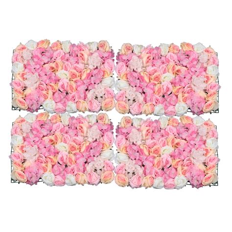 Loyalheartdy Pcs Artificial Flower Wall Panels D Silk Rose Hydrangea