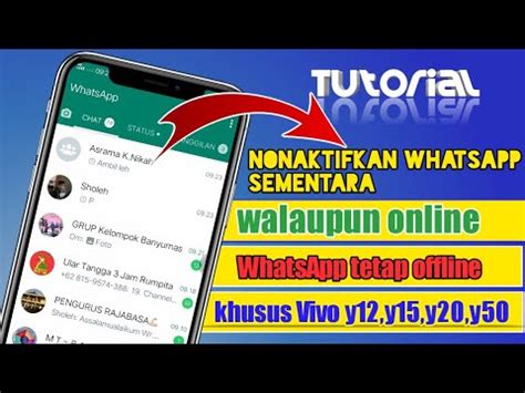 Cara Menonaktifkan Whatsapp Sementara Di Hp Vivo Y Y Y Y Youtube