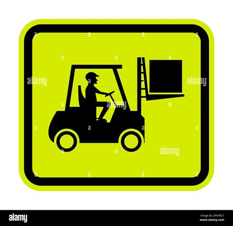 Forklift Truck Sign Hazard Warning Forklift Stock Vector Image Art