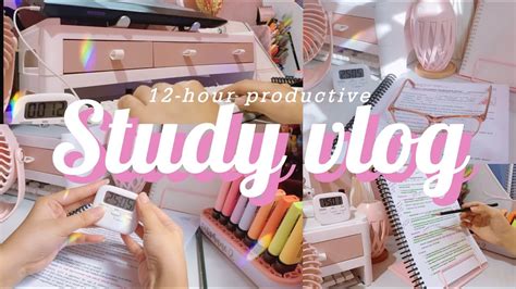 12 Hour Study Vlog Study With Me Study Lo Fi Bgm Prepping For