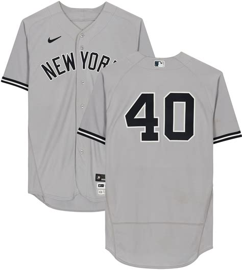 Luis Severino New York Yankees Game Used 40 Gray Jersey Vs Pittsburgh Pirates On July 6 2022