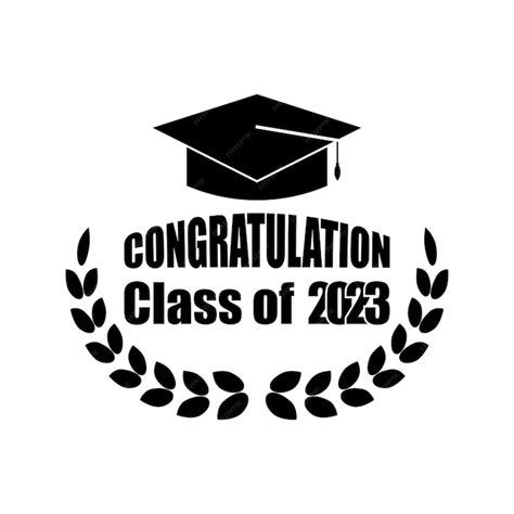 Premium Vector Class Of 2023 Graduation Text Design For Cards