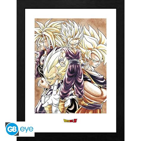 DRAGON BALL Framed Print Super Saiyans