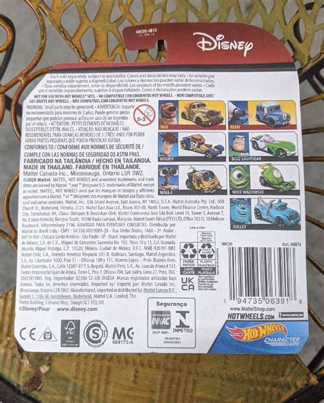 Mavin Hot Wheels Disney Pixar Mike Wazowski Character Car Version New Monsters Inc
