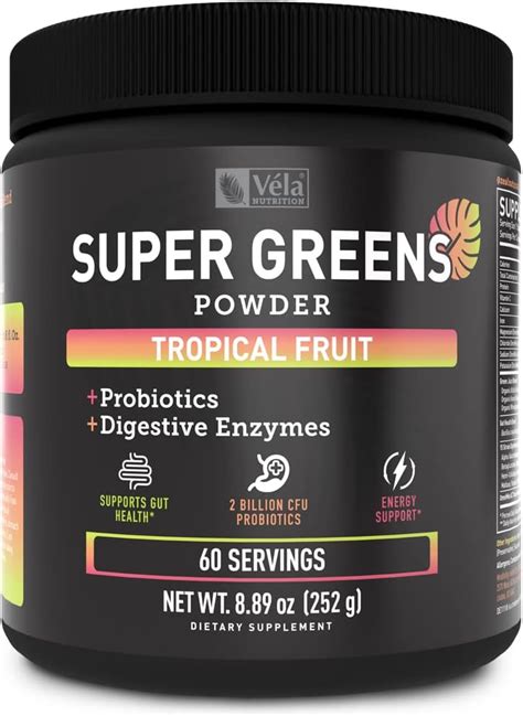 Orgain Organic Greens Powder 50 Superfoods Original 1 Billion Probiotics For