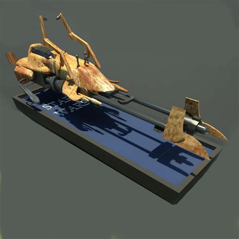 3d Model Star Wars Speeder Bike Vr Ar Low Poly Cgtrader