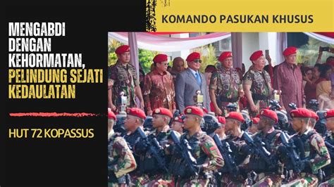 HUT Kopassus Ke 72 Panglima TNI Pimpin Upacara YouTube