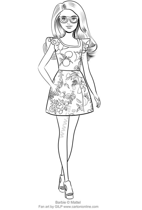 Coloriage 02 De Barbie Fashionista