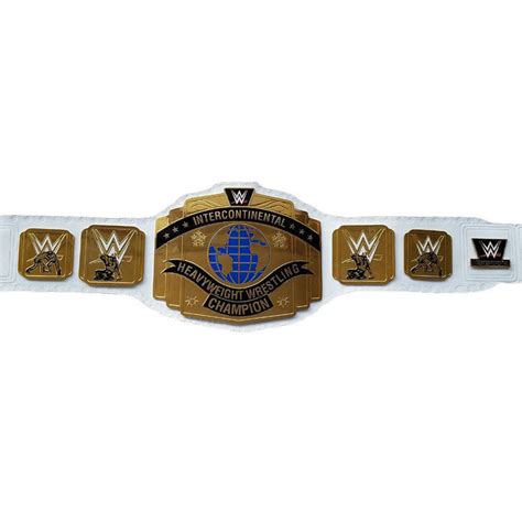 Wwe White Intercontinental Championship Adult Size Metal Replica Belt