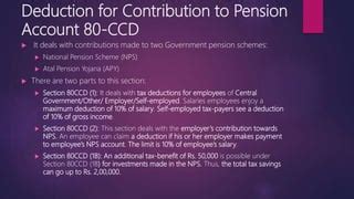 Deductions In Income Tax Act Ppt