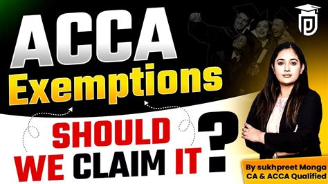 Acca Exemption Should We Claim It Acca Exemption Details By Sukhpreet Monga Youtube