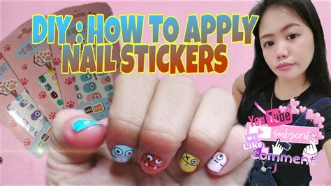 Diy How To Apply Nail Stickers Youtube