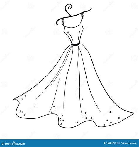 Bridal Dress On A Hanger Cartoon Vector 68804805
