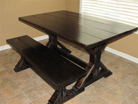 Custom Square Farmhouse Farm Table W Matching Benches Just Fine Tables