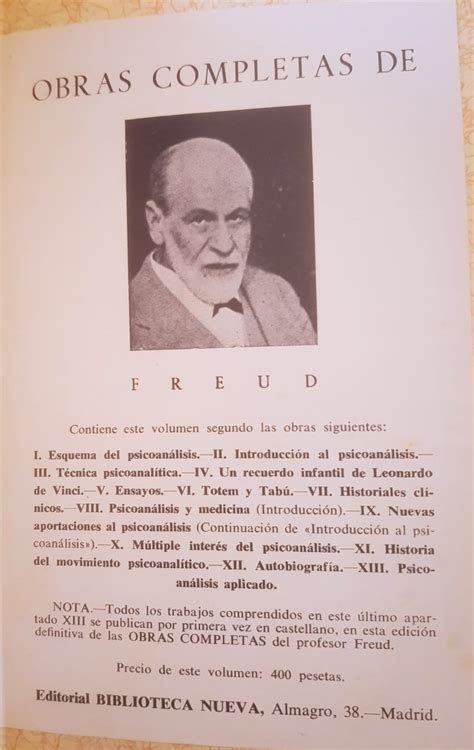 Librería Anticuaria Atenea Obras completas Tomo 1 y 2 FREUD