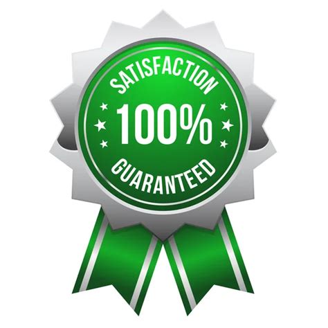 Green Hundred Percent Satisfaction Badge Stock Vector