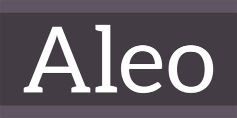 Aleo Font Free by Alessio Laiso » Font Squirrel