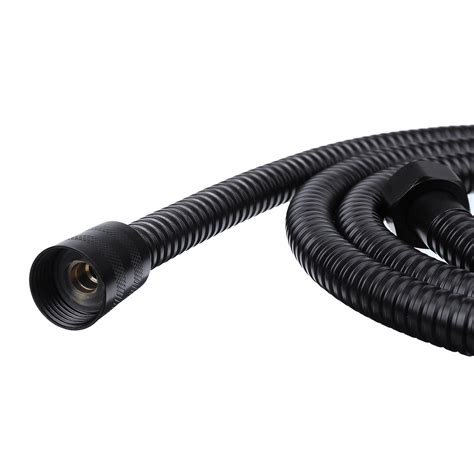 1 5M Black Stainless Steel Bathroom Shower Hose Handheld Water Pipe