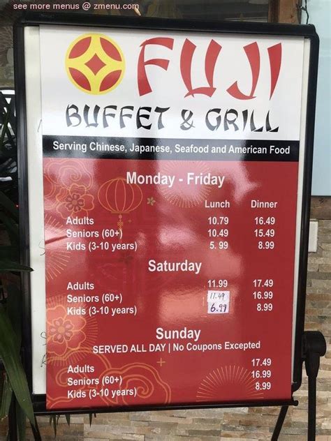 Online Menu Of Fuji Buffet And Grill Restaurant Kentwood Michigan 49512 Zmenu