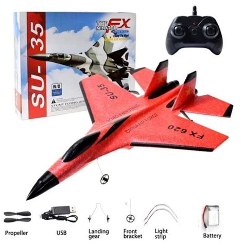 Rouge SU35 1B Avion RC En Mousse FX 620 SU 35 2 4G Planeur De Chasse