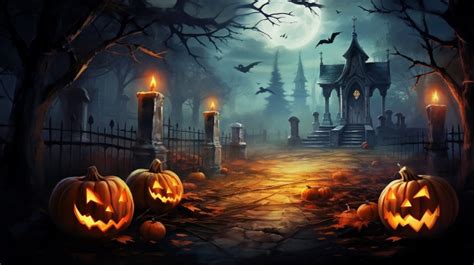 Halloween Landscape Illustration Free Stock Photo Public Domain Pictures