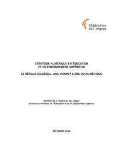 STRATÉGIE NUMÉRIQUE EN ÉDUCATION ET EN strat 201 gie num 201 rique