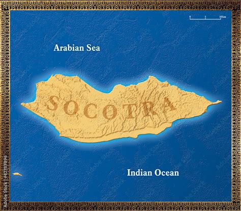 Map of the island of Socotra Stock Illustration | Adobe Stock